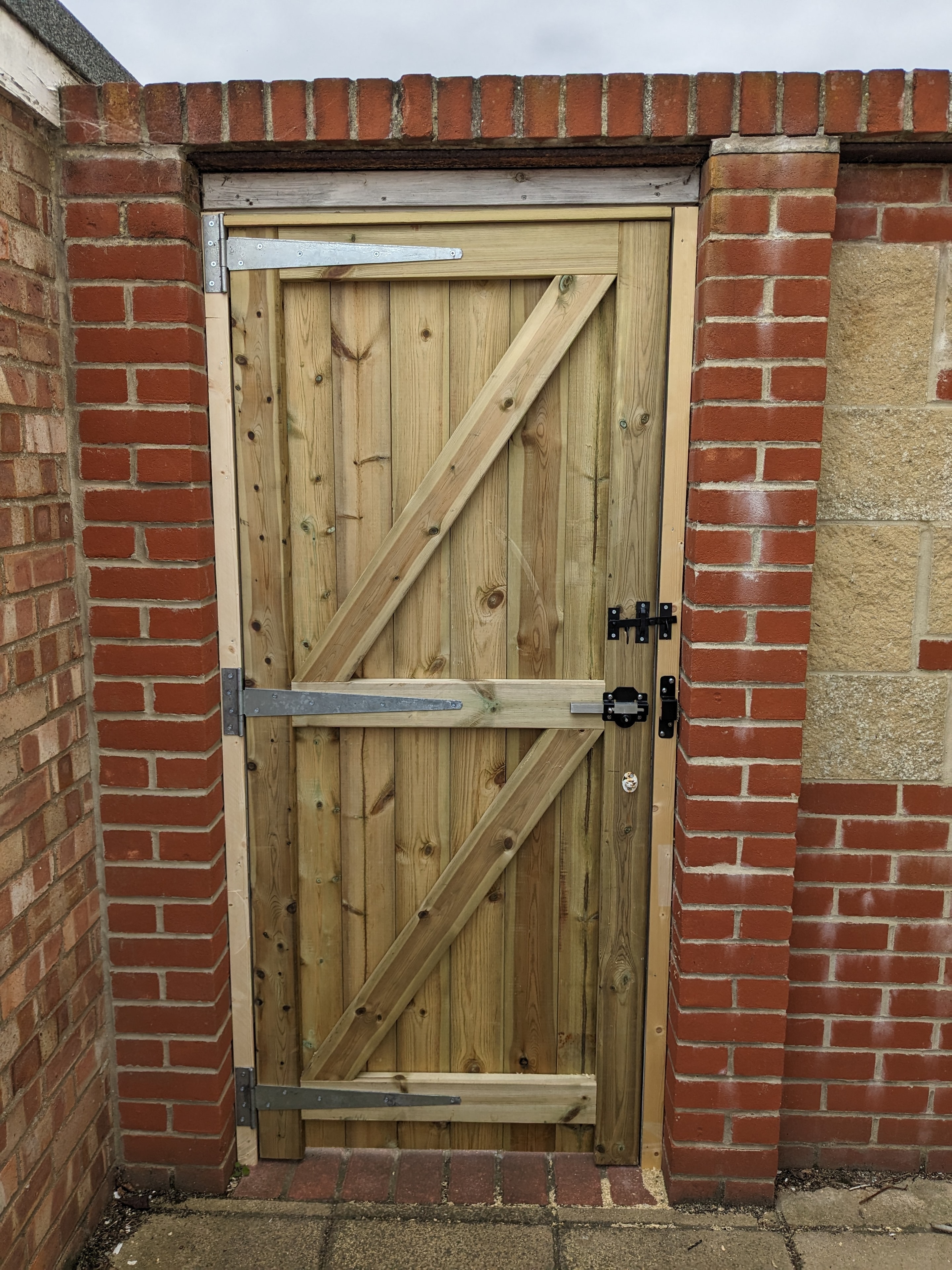 Wooden gate with Z-brace