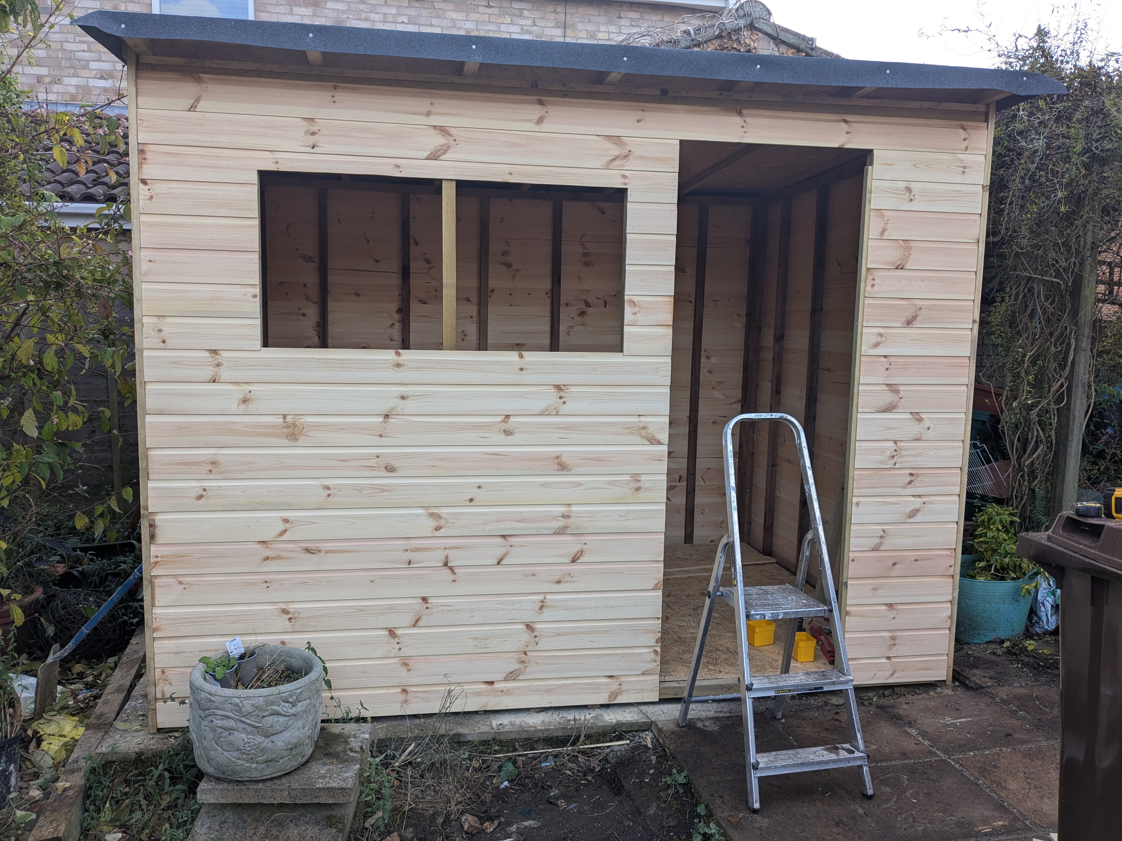 Garden shed — new build in progress